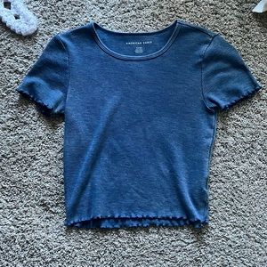 blue american eagle shirt